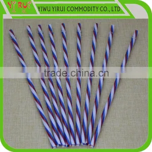 Striped Drinking Straw With Ring thumbnail-1