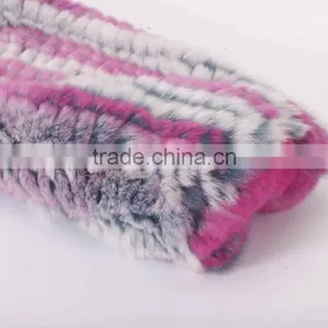 Top Fashion Multicolor Rex Rabbit Fur Knitted Jacket for Women thumbnail-4