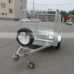 Hot Dip Galvanized Box Trailer With Cage thumbnail-1