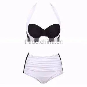 Women's Bandage Cris Cross Swimwear Push Up Bating Suit High Waist Bikini thumbnail-3
