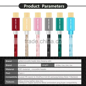 Voxlink 5v 1a High Quality Gold Plated Fast Charging 1m Crocodile USB 2.0 Charger Cable (type-c/micro Usb/for Ios Type) thumbnail-5