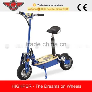 2015 NEW 1300W 48V Brushless 2 Wheel 12'' Tire Electric Scooter With Seat HP107E-C thumbnail-1