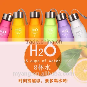 Stock! H20 8 Cups of Water Lemon Bottle 600-700ML H2O Colored Lemon Bottle With Heapest Price, Low Moq, Paypal Acceptable thumbnail-1