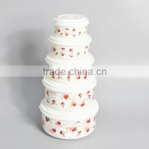 5 Pieces Microwave Plastic Lunch Box Food Container thumbnail-1