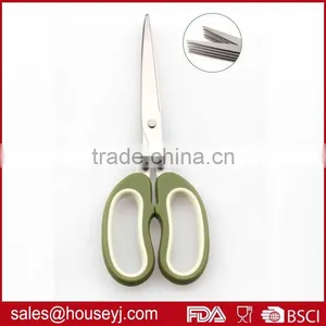5 Layer Blades Kitchen Herb Scissors With Soft Grip Handle Stainless Steel Kitchen Scissors thumbnail-1