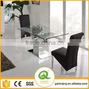 TH317 Modern Design Tempered Glass Top Table thumbnail-1