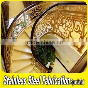 Brass Finish Customed Aluminum Railing Baluster thumbnail-1