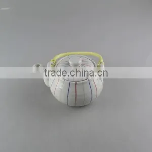 Stocked Round Ceramic Tea Pot With Flexible Handle thumbnail-1