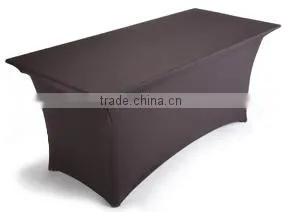 Hotsale Spandex Plain Rectangular Table Cover for Hotel Restaurant Weddings thumbnail-1