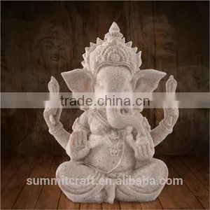 Wedding Gift Resin Sandstone Hindu God Lord Ganesha Idol Figurine thumbnail-1