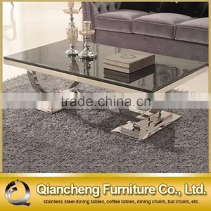 Simple Designs Black Glass Top Coffee Table Set thumbnail-1