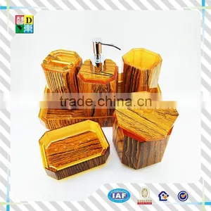 Colorful Acrylic Unique Hotel Bathroom Sets With 6pcs High Quality Custom Design Acrylic Bathroom Set Made in China Low Price thumbnail-6
