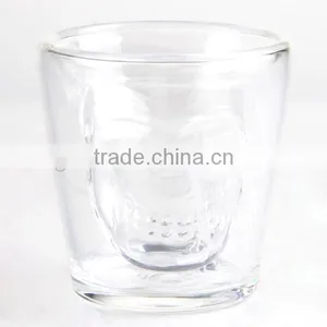 3oz Borosillicate Double Wall Tumbler Skull Shot Glass thumbnail-2