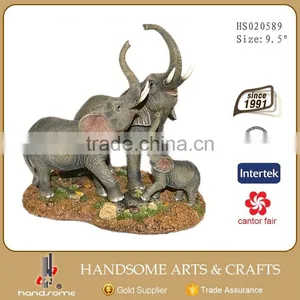 17.5 Inch Resin Lifelike Home and Garden Decoration Large Animal Sculpture Elephant Statues thumbnail-2