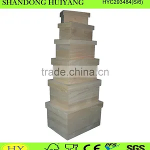 Natural Unfinished Wooden Storage Shoe Box Wholesale thumbnail-1