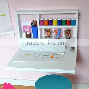 Folding Wall-mounted Wall Shelf Drop-leaf Desk Kids Living Room Wall Mounted Down Study Table Children Table thumbnail-1
