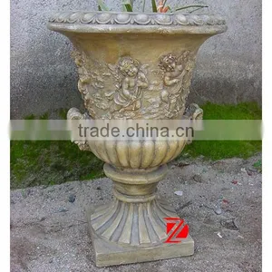 Hand Craving Fiberglass Flower Pot thumbnail-1