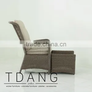 Elise Relax Wicker Chair With Ottoman - Outdoor Rattan Furniture thumbnail-3