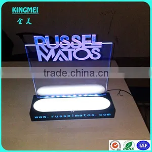 KM-FP27 Wall Hang Acrylic Sign Plate,Perspex Led Sign,Lucite Banner Stand thumbnail-3