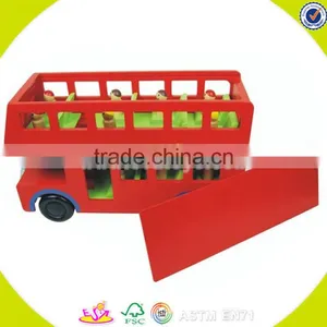 Wholesale London Wooden Double Decker Bus Toy Funny Kids Wooden Double Decker Bus Toy Best Double Decker Bus Toy W04A161 thumbnail-4
