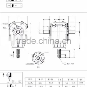QT450 70HP Tiller Gearbox for Agricultural thumbnail-2