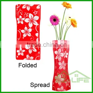 Best Creative Environmental Clear Artificial Acrylic Foldable Plastic Vase for Food thumbnail-1