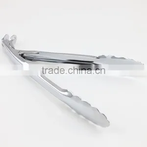 12 Inch All Stainless Steel Locking Kitchen Food Tongs thumbnail-5