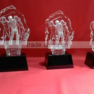 Cheap High Quality Crystal Golf Trophy Gift thumbnail-3