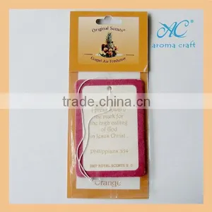 2015 OEM Design Best Seller Classical Type Tape Shaped Card Square Car Air Freshener thumbnail-3