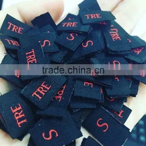 2017 Customized High Density Damask Woven Labels for Garments thumbnail-1