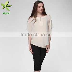 High Quality Fashion Design Chinese Collar Blouse thumbnail-1