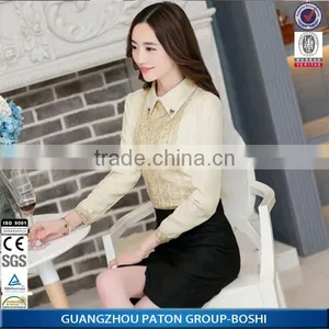 Wholesale Korean Fashioin Ladies Long Sleeve Blouses for Office thumbnail-3