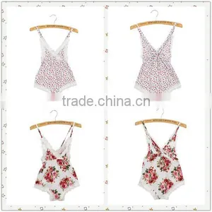 Summer Newborn Baby Clothes Floral Romper Wholesale Cheap Girls Newborn Rompers. thumbnail-1