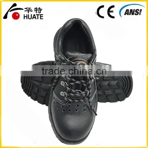 Black Steel Leather Safety Shoe/industry Work Safety Shoe thumbnail-2