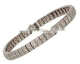 Gold & Silver Plated Bracelets, CZ S Tuded Bracelets, Designer Bracelets. thumbnail-1