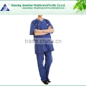 Unisex Men/Women Natural Uniforms Medical Hospital Nursing Scrub Set Top & Pants thumbnail-4