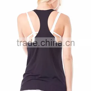 Fitness Clothing Blank Bodybuilding Vest Gym Women's Stringer Singlet thumbnail-4