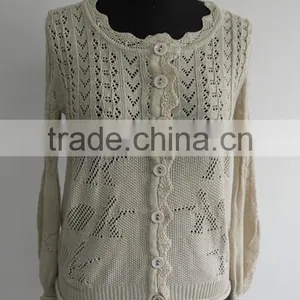 Ladies Fashion Acrylic/cotton Sweater Cardigan Sweater 2014 thumbnail-1