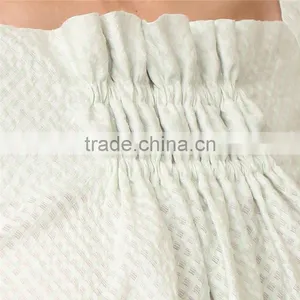 Soft Allover Puckered Weave Mint Linen Stripe Blouse thumbnail-5