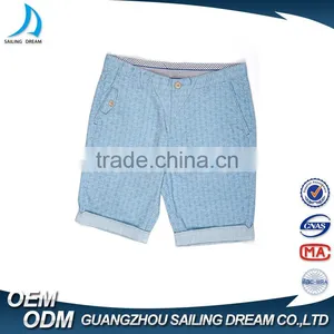2016 Top Sale Light Blue New Style Short Pants Wholesale Men Latest Design Cotton Pants thumbnail-2