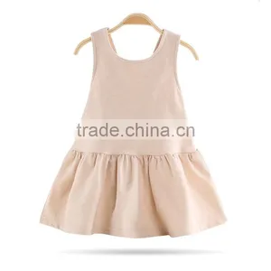 Wholesale Baby Organic Cotton Dresses Baby Girls' Organic No Sleeve Bodysuit Dress thumbnail-3
