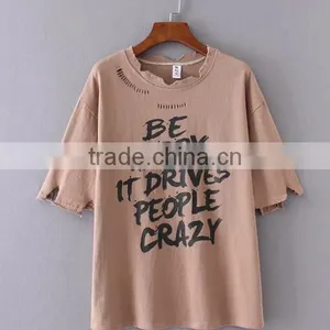Hot Sale T Shirt Women Letter Printed T-shirt Women Tops Tee Shirt Custom t Shirt Printing thumbnail-5