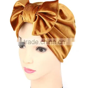 India Arabian Muslim Headscarf Ladies Thin Velvet Activities Bow Bow Fast Selling thumbnail-6