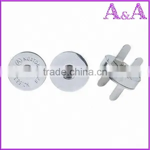 Nickel Free Lead Free Magnetic Button Silver Magnetic Snap Button for Leather Handbag thumbnail-5