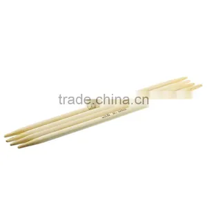 Bamboo Knitting Needles Natural Double Pointed UK6 5.0mm,15cm Long,5PCs,8seasons thumbnail-1
