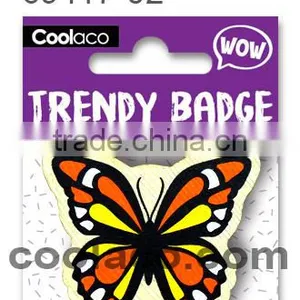 Wood Pin Badge Colorful Wooden Football Club Badge thumbnail-1