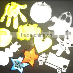 Decorative Eco-friendly Custom Cute High Light Soft Pvc Reflective Safety Keychain thumbnail-1