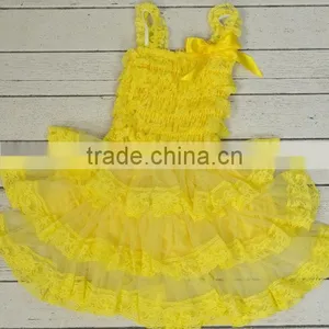 Adorable Cute Yellow Baby Girl Fluffy Tutu Skirt China Wholesale Kids Fancy Dresses With High Quality thumbnail-1
