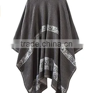 Women Cashmere Oversized Blanket Poncho Cape Shawl Long Cardigan Women Winter Coat thumbnail-5