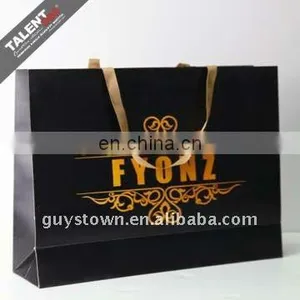 Custom Printed Logo Golden & Silver Paper Reusable Shopping Bag for Promotion thumbnail-2
